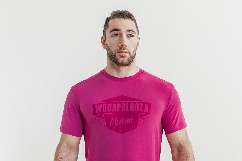 Men\'s Nobull Wodapalooza Tee Tanks Pink | SG S2545G